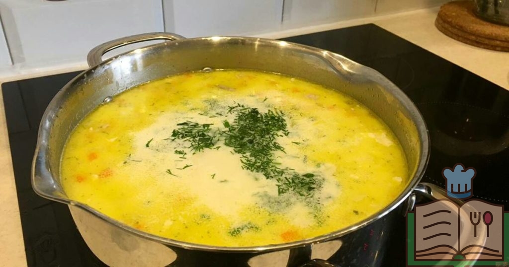 Приготовление сырного супа с запеченным картофелем.
